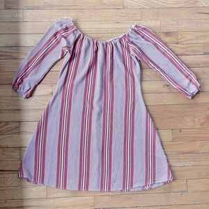 Off shoulder mauve rust red Marshalls mini dress size small